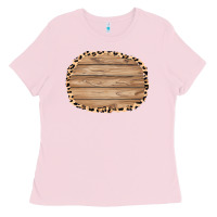 Bubblegum Pink wood and leopard background 3200x2400 Ladies Tee - AdoDesignShop
