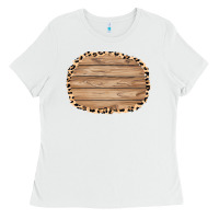 White wood and leopard background 3200x2400 Ladies Tee - AdoDesignShop