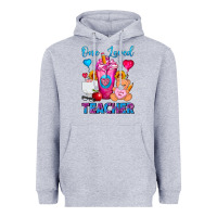 Heather Grey One Loved Teacher Valentines Day Cold Drink Frappe Heavyweight Hoodie - FaDigitalArtStudio