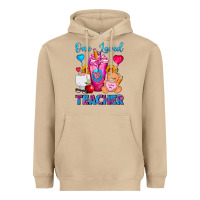 Mushroom One Loved Teacher Valentines Day Cold Drink Frappe Heavyweight Hoodie - FaDigitalArtStudio