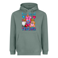 Sage One Loved Teacher Valentines Day Cold Drink Frappe Heavyweight Hoodie - FaDigitalArtStudio
