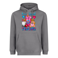 Storm One Loved Teacher Valentines Day Cold Drink Frappe Heavyweight Hoodie - FaDigitalArtStudio