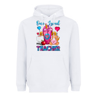White One Loved Teacher Valentines Day Cold Drink Frappe Heavyweight Hoodie - FaDigitalArtStudio