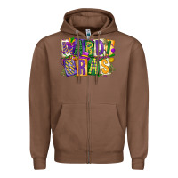 Chestnut mardi  gras Zipper Hoodie - CowGirlArtShop