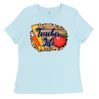 Baby Blue teacher life background 3200x2400 Ladies Tee - AdoDesignShop