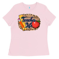 Bubblegum Pink teacher life background 3200x2400 Ladies Tee - AdoDesignShop