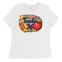 White teacher life background 3200x2400 Ladies Tee - AdoDesignShop