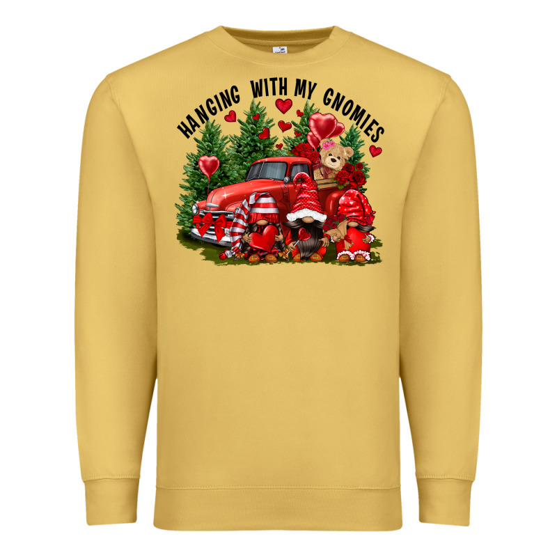 Valentine's Day Hanging With My Gnomies Premium Sweatshirt by FaDigitalArtStudio | Teevron