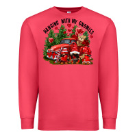 Cardinal Valentine's Day hanging with my gnomies Premium Sweatshirt - FaDigitalArtStudio