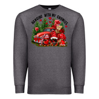 Charcoal Heather Valentine's Day hanging with my gnomies Premium Sweatshirt - FaDigitalArtStudio