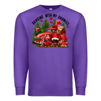 Purple Valentine's Day hanging with my gnomies Premium Sweatshirt - FaDigitalArtStudio