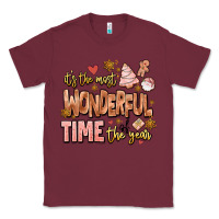 Burgundy its the most wonderful time of the year Classic Tee - MaliasSmallBusiness