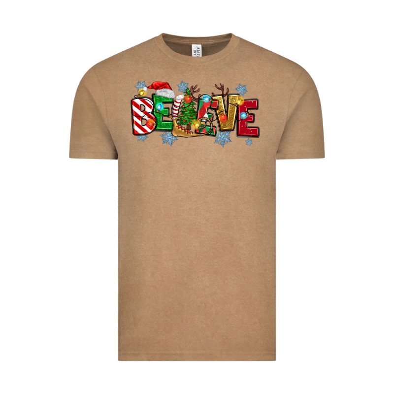 Christmas Believe Vintage Tee by MaliasSmallBusiness | Teevron