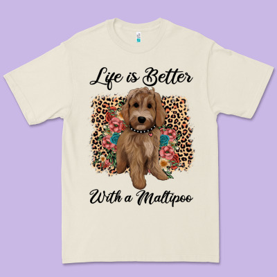 Life Is Better With A Maltipoo Premium Tee Designed By Barkaloodesign