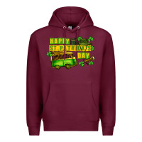 Burgundy Camper Happy St. Patrick's Day Premium Hoodie - CowGirlArtShop