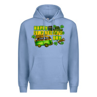 Colony Blue Camper Happy St. Patrick's Day Premium Hoodie - CowGirlArtShop