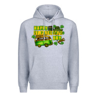 Heather Grey Camper Happy St. Patrick's Day Premium Hoodie - CowGirlArtShop