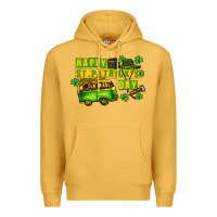 Mustard Camper Happy St. Patrick's Day Premium Hoodie - CowGirlArtShop