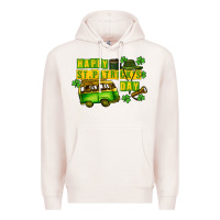 Pale Pink Camper Happy St. Patrick's Day Premium Hoodie - CowGirlArtShop