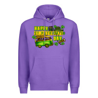 Purple Camper Happy St. Patrick's Day Premium Hoodie - CowGirlArtShop