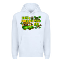 White Camper Happy St. Patrick's Day Premium Hoodie - CowGirlArtShop