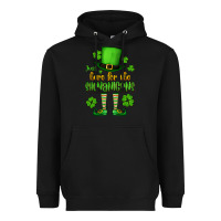 Black Just here for the shenanigans St. Patrick's Heavyweight Hoodie - OliviaCreatesArt