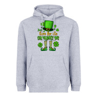 Heather Grey Just here for the shenanigans St. Patrick's Heavyweight Hoodie - OliviaCreatesArt