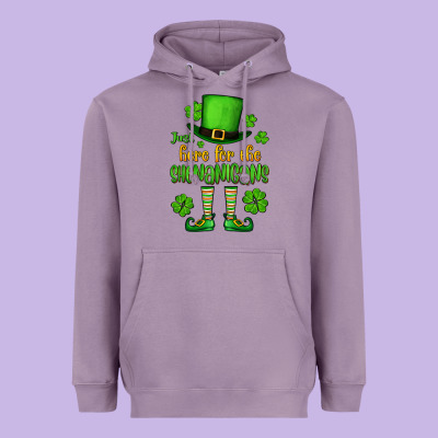 Just Here For The Shenanigans St. Patrick's Heavyweight Hoodie Designed By Oliviacreatesart