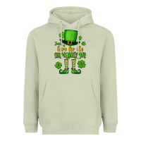 Matcha Just here for the shenanigans St. Patrick's Heavyweight Hoodie - OliviaCreatesArt