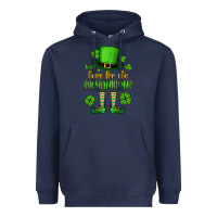 Navy Just here for the shenanigans St. Patrick's Heavyweight Hoodie - OliviaCreatesArt