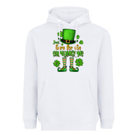 White Just here for the shenanigans St. Patrick's Heavyweight Hoodie - OliviaCreatesArt