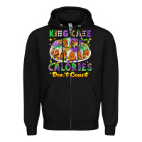 Black king cake calories dont count mardi gras Zipper Hoodie - CowGirlArtShop