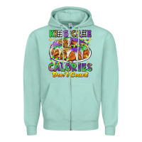 Seafoam king cake calories dont count mardi gras Zipper Hoodie - CowGirlArtShop