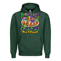 Sports Green king cake calories dont count mardi gras Zipper Hoodie - CowGirlArtShop