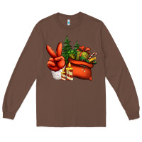 Chestnut christmas santa claus peace hand Long Sleeve Tee - Jasminsmagicworld