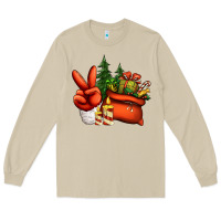 Mushroom christmas santa claus peace hand Long Sleeve Tee - Jasminsmagicworld
