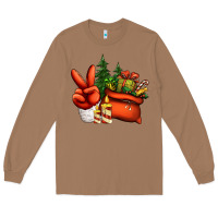 Toasted Coconut christmas santa claus peace hand Long Sleeve Tee - Jasminsmagicworld
