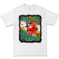 White Western Just A Girl Who Loves Ladybug Premium Tee - LillyAllenDesigns