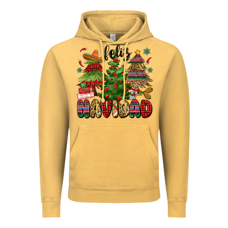 Feliz Navidad Vintage Hoodie by MaliasSmallBusiness | Teevron