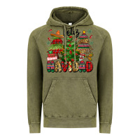 Vintage Olive feliz navidad Vintage Hoodie - MaliasSmallBusiness