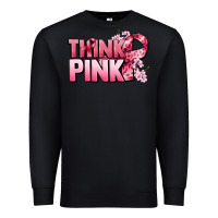 Black Think pink Cancer Awareness Premium Sweatshirt - FaDigitalArtStudio