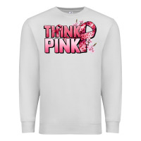 Dove Grey Think pink Cancer Awareness Premium Sweatshirt - FaDigitalArtStudio