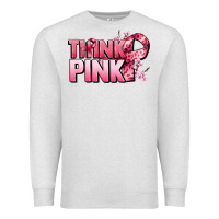 Oatmeal Heather Think pink Cancer Awareness Premium Sweatshirt - FaDigitalArtStudio