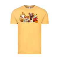 Vintage Mustard Fall Gnome Coffee Cups Vintage Tee - MaliasSmallBusiness