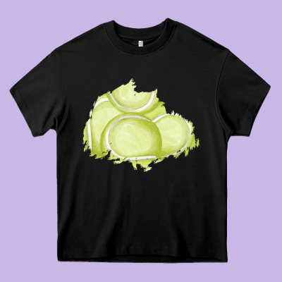 Tennis Patch Heavy Core Tee Designed By Adodesignshop