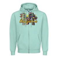 Seafoam louisiana leopard mardi gras 12 inches 300 dpi Zipper Hoodie - CowGirlArtShop