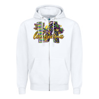 White louisiana leopard mardi gras 12 inches 300 dpi Zipper Hoodie - CowGirlArtShop