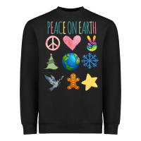Black PEACE ON EARTH Heavyweight Sweatshirt - Bettercallsaul