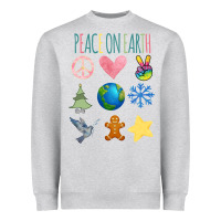 Heather Grey PEACE ON EARTH Heavyweight Sweatshirt - Bettercallsaul