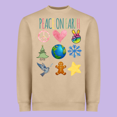 Peace On Earth Heavyweight Sweatshirt Designed By Bettercallsaul